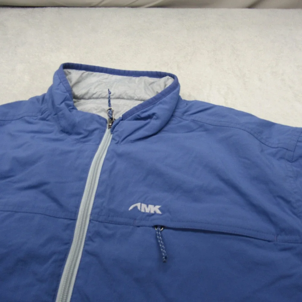 Mountain Khakis Jacket Mens Large Blue Insulated Reversible Water Resistant Logo